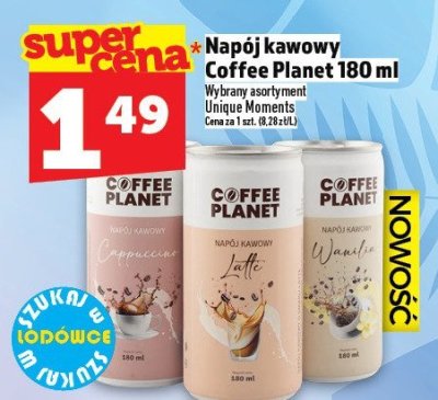 Napój kawowy Coffee Planet 180 ml promocja w TOPAZ