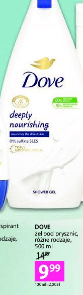 Żel pod prysznic deeply nourishing DOVE CREME MOUSSE promocja