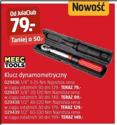 Klucz Meec Tools dynamometryczny 1/4" promocja w Jula