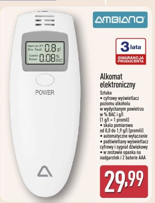 Alkomat elektroniczny promocja w Aldi