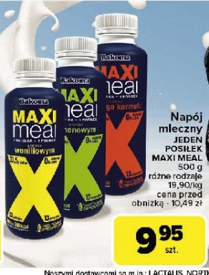 Jogurt waniliowy Bakoma maxi meal promocja