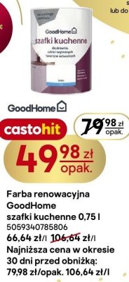 Farba renowacyjna GoodHome szafki kuchenne promocja w Castorama