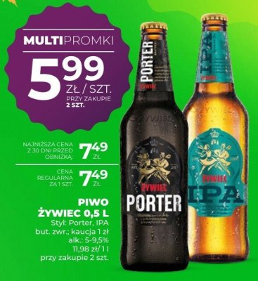 Piwo promocja w Duży Ben