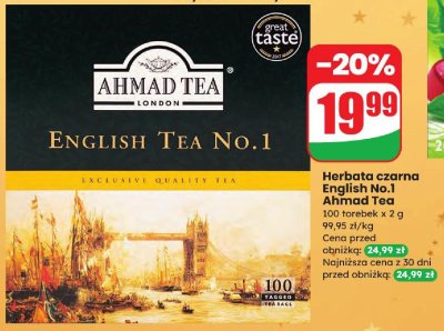 Herbata czarna English No.1 Ahmad Tea promocja w Dino