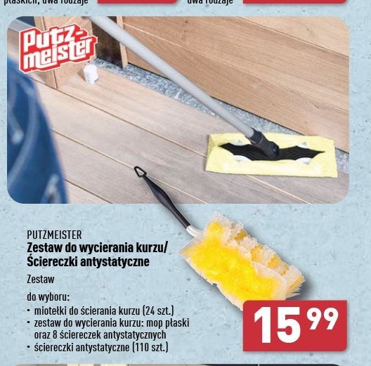 Mop do kurzu + 8 ściereczek Putzmeister promocja