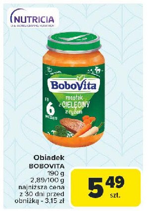 Rosołek z cielęciny z ryżem Bobovita promocja