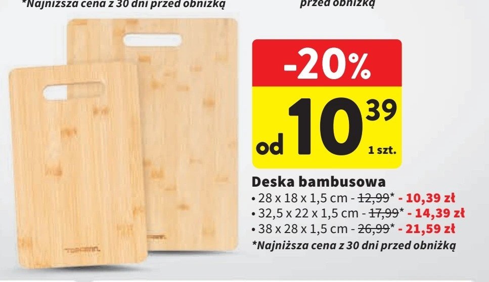 Deska bambusowa 38 x 28 x 1.5 cm Altom design promocja