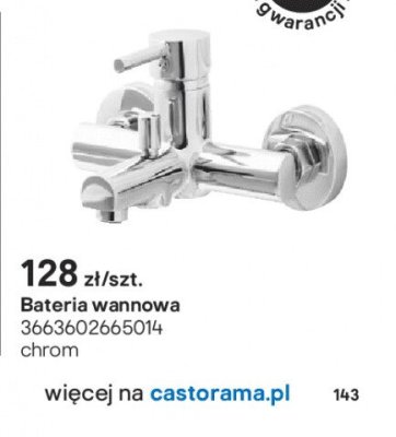 Bateria wannowa chrom promocja w Castorama