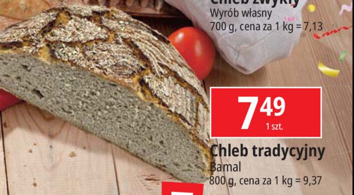Chleb tradycyjny BAMAL promocja