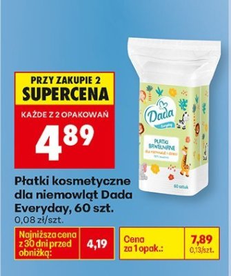 Płatki kosmetyczne dla niemowląt Everyday 60 szt. promocja w Biedronka