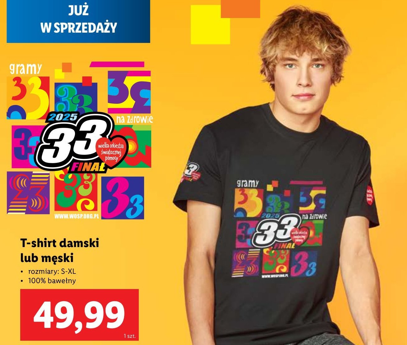 T-shirt wośp m-xl promocja w Lidl