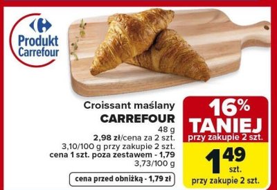 Croissant promocja w Carrefour