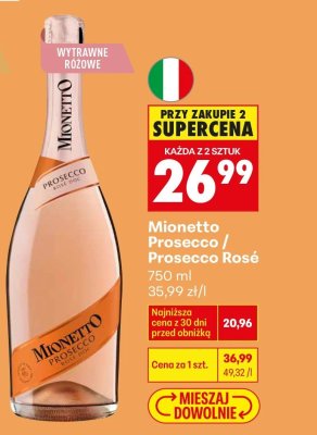 Prosecco Mionetto Prosecco Rosé promocja w Biedronka