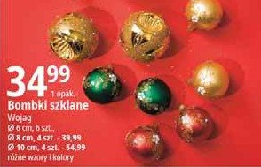 Bombki szklane 100 mm WOJAG promocja
