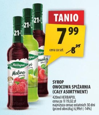 Syrop owocowa spizarnia (cały asortyment) promocja w Arhelan