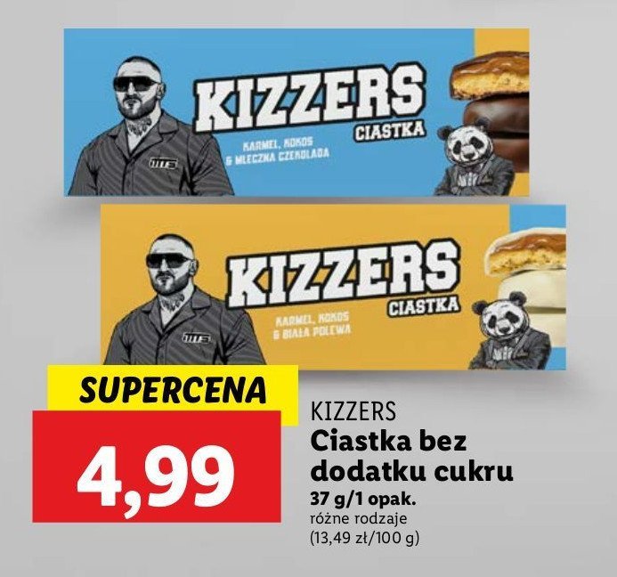 Ciastka karmel, kokos & biała polewa Kizzers promocja