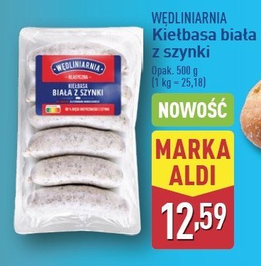 Kiełbasa biała z szynki Wędliniarnia classic promocja w Aldi