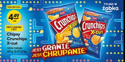Chipsy cheese man Crunchips x-cut Crunchips lorenz promocja