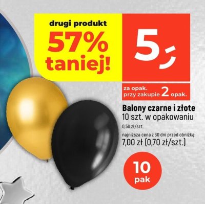 Balony czarne i złote promocja w Dealz