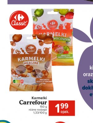Karmelki mleczne Carrefour classic promocja