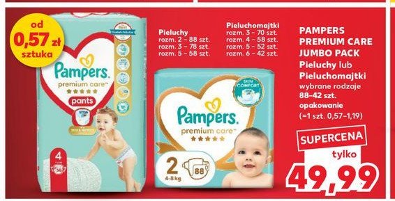 Pieluchomajtki 4 Pampers premium care pants promocja