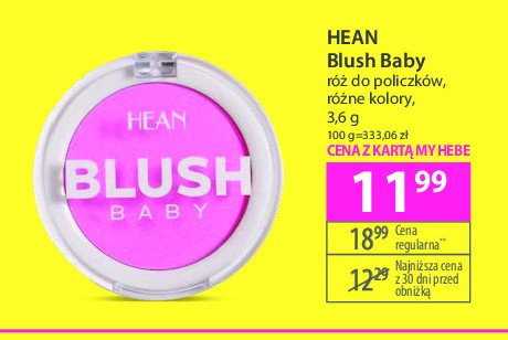 Róż do policzkow Hean blush baby promocja