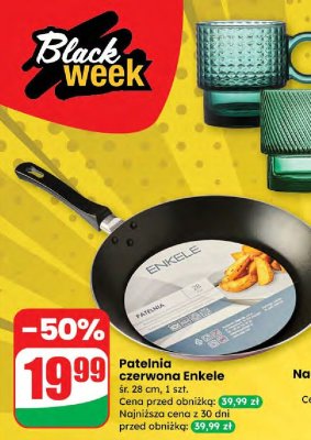 Patelnia czerwona Enkele promocja w Dino