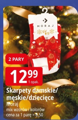 Skarpety damskie/męskie/dziecięce Moraj promocja w Leclerc