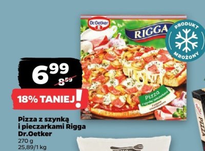 Pizza z szynką i pieczarkami Rigga promocja w Netto
