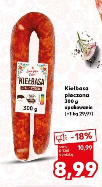 Kiełbasa pieczona K-classic stąd takie dobre! promocja