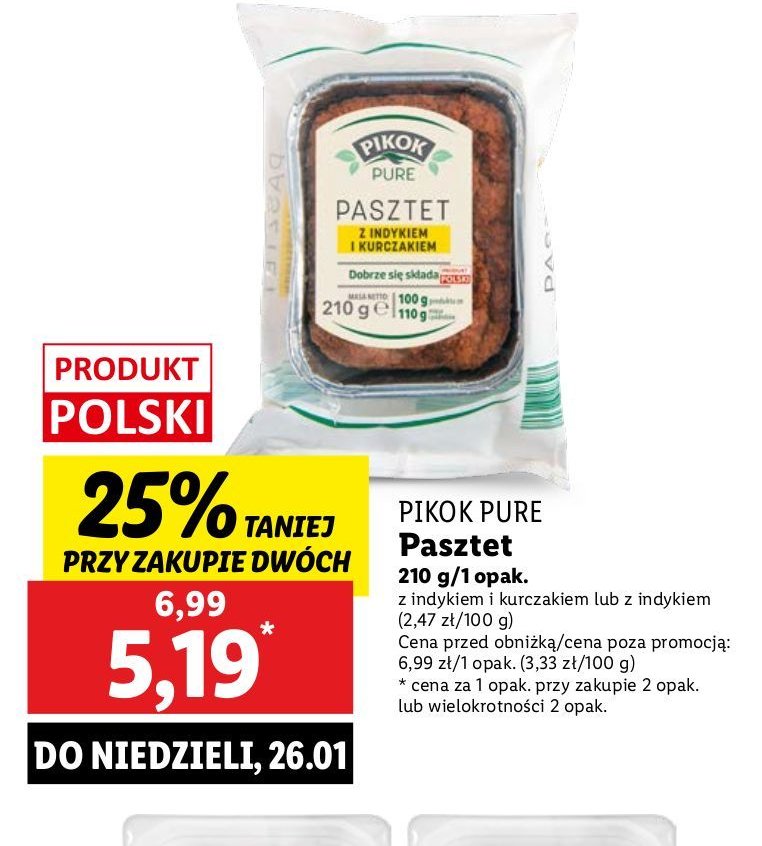 Pasztet z indykiem i kurczakiem Pikok pure promocja