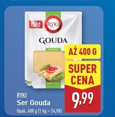 Ser gouda plastry Ryki promocja w Aldi