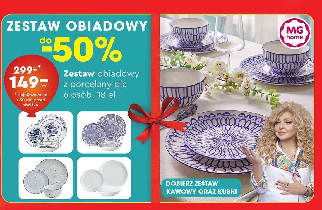 Zestaw obiadowy antico Mg home promocja w Biedronka