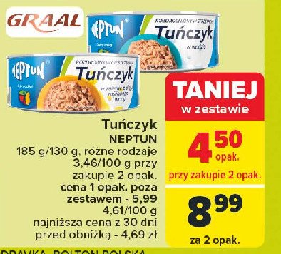 Tuńczyk rozdrobniony w oleju roślinnym Neptun promocja