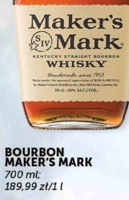 Bourbon Maker's Mark whisky promocja w ABC