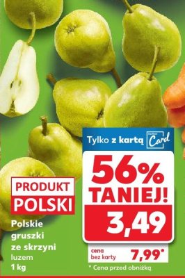 Polskie gruszki ze skrzyni promocja w Kaufland