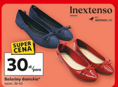 Baleriny damskie Inextenso promocja w Auchan