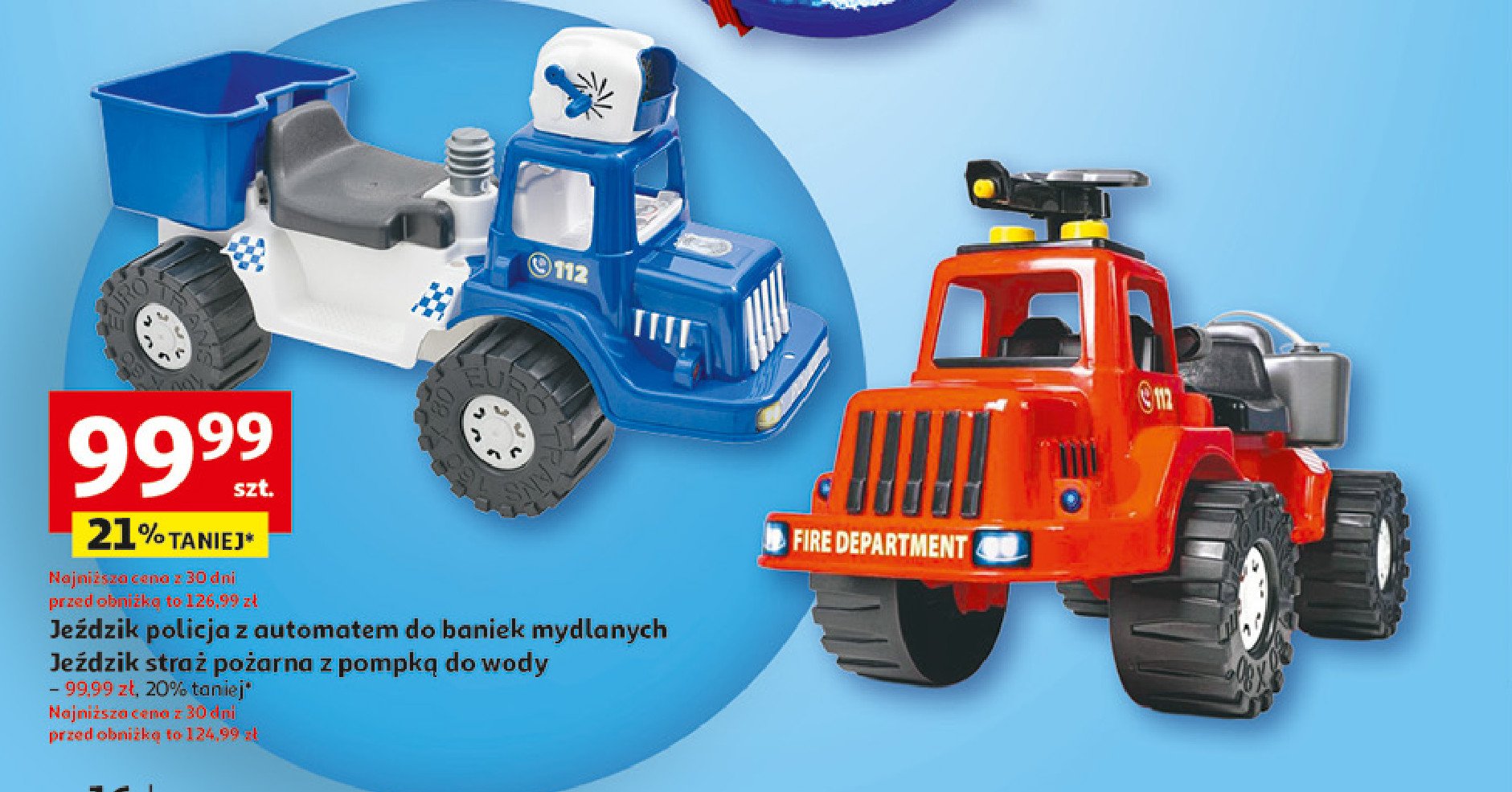 Jeździk policja promocja w Auchan
