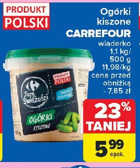 Ogórki kiszone Carrefour promocja