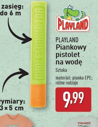 Pistolet piankowy na wodę Playland promocja w Aldi