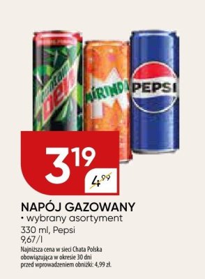 Napój gazowany wybrany asortyment promocja w Chata Polska
