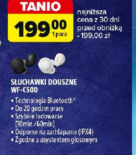 Słuchawki douszne wf-c500 białe Sony promocja