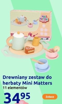 Zabawka Drewniany zestaw do herbaty Mini Matters 11 elementów promocja w Action