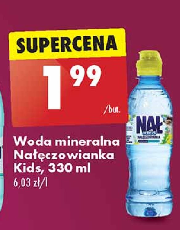 Woda niegazowana Nałęczowianka kids promocja