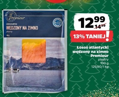 Łosoś atlantycki wędzony na zimno Premieur promocja w Netto