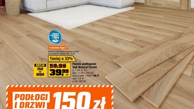 Panele podłogowe Dąb Natural Parioli promocja w OBI