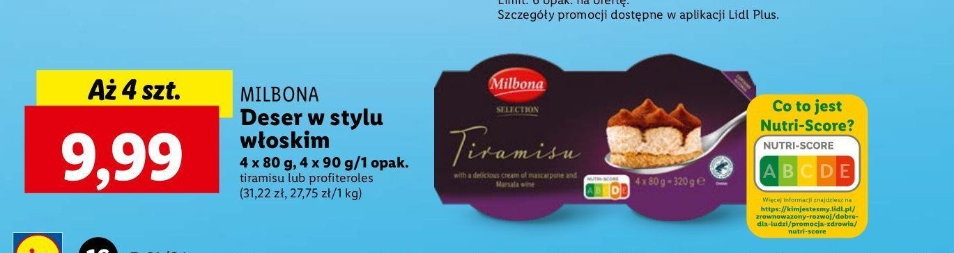 Deser tiramisu Milbona promocja w Twój Market