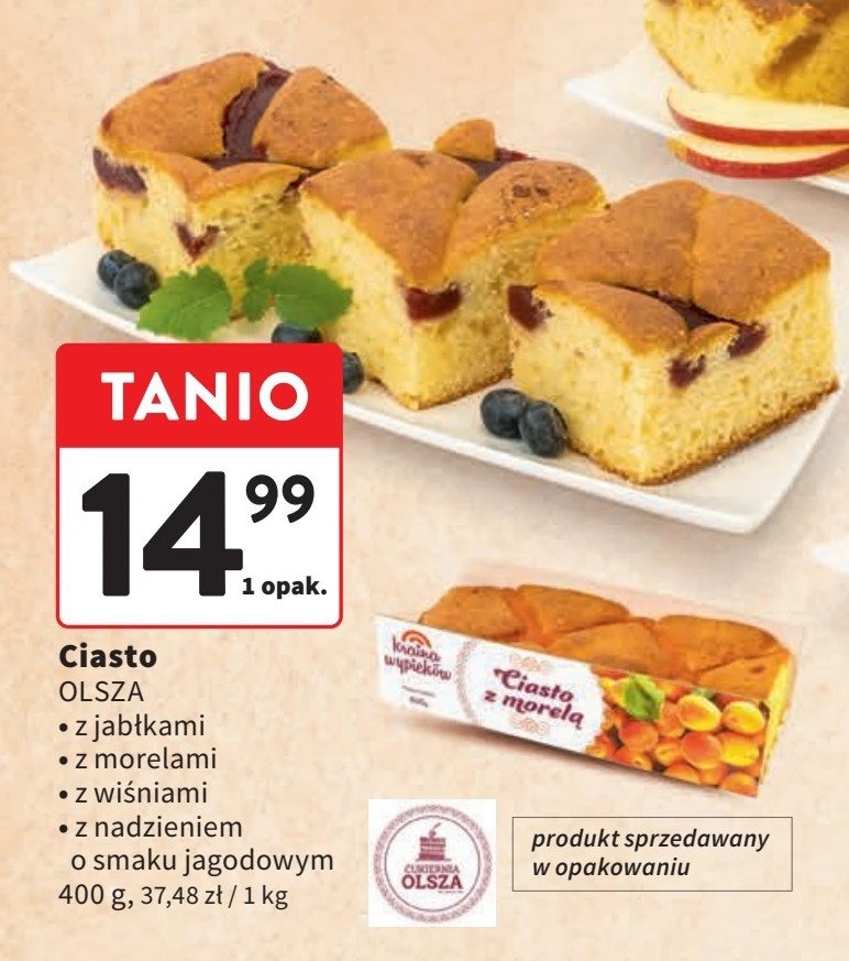 Ciasto z jabłkami Olsza promocja