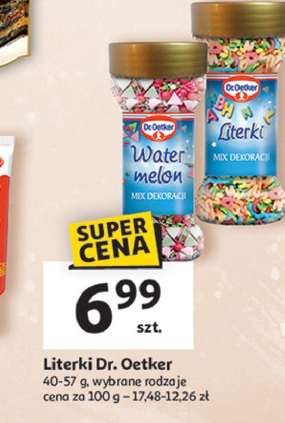 Literki i cyferki z czekolady Dr. oetker promocja