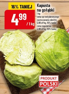 Kapusta na gołąbki promocja w POLOmarket